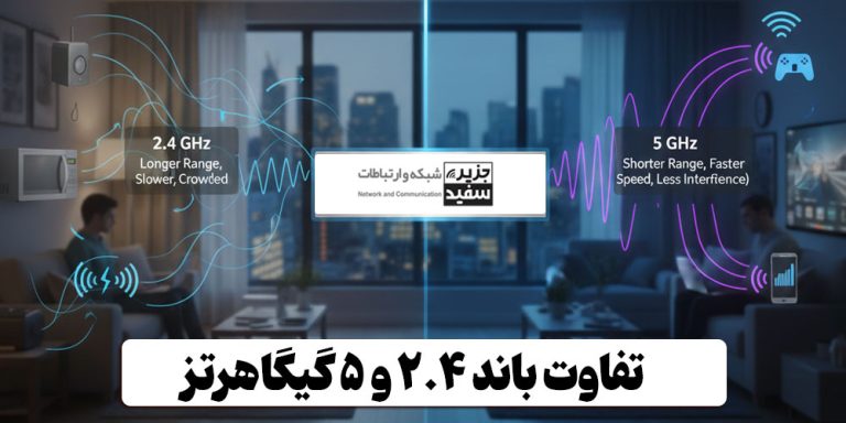تفاوت باند 2.4 و 5 گیگاهرتز در وای فای - جزیره سفید شبکه و ارتباطات